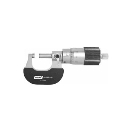 Holex External Micrometer, 1/100 Graduations, Measuring Range: 25-50 mm 420750 25-50